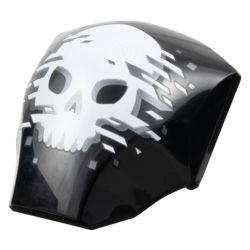 Large Figure Armor, Smooth with 2 x 2 Round Brick Attachment with White Skull with Pixelated Shearing and Dark Silver Drop Shadow Pattern Large Figure Armor, Smooth with 2 x 2 Round Brick Attachment with White Skull with Pixelated Shearing and Dark Silver Drop Shadow Pattern
