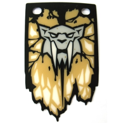 Plastic Flag 5 x 8.5 with Chima Saber-toothed Tiger Tribe Pattern