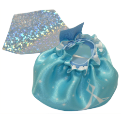 Duplo Wear Cloth Skirt Satin with White Lines and Stars on Medium Azure Background Pattern Duplo Wear Cloth Skirt Satin with White Lines and Stars on Medium Azure Background Pattern