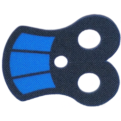 Minifigure Armor Pauldron Cloth with Black Neck, Concave Top and Sides, and 2 Thick Black Stripes Pattern