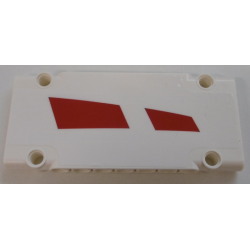 Technic, Panel Plate 5 x 11 x 1 with Red Trapezoids Pattern Model Right Side (Sticker) - Set 42100 Technic, Panel Plate 5 x 11 x 1 with Red Trapezoids Pattern Model Right Side (Sticker) - Set 42100