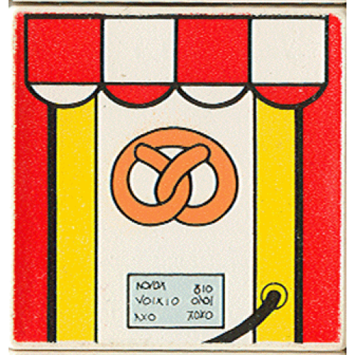 Деталь LEGO 2756pb157 Duplo, Tile 2 x 2 x 1 with Town Mosaic Picture 13 Pattern