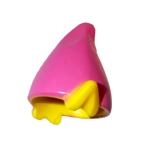Деталь LEGO 13787pb03 Minifigure, Headgear Hat, Elf / Dwarf with Pointed Ears with Dark Pink Top Pattern (BAM)