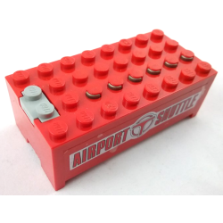 Electric 9V Battery Box Small without Battery Cover with Airport Shuttle Pattern on Both Sides (Stickers) - Set 6399