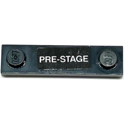 Plate, Modified 1 x 4 with 2 Studs with Groove with White 'PRE-STAGE' Pattern (Sticker) - Set 75893 Plate, Modified 1 x 4 with 2 Studs with Groove with White 'PRE-STAGE' Pattern (Sticker) - Set 75893