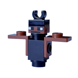 Minecraft Bat (Plate, Round 1 x 1, Thick Reddish Brown Neck Bracket) - Brick Built Minecraft Bat (Plate, Round 1 x 1, Thick Reddish Brown Neck Bracket) - Brick Built