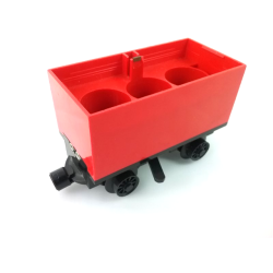 Train Battery Box Car with Three Contact Holes, Black Switch Lever, Black Magnets, and Black Wheels