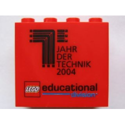 Brick 2 x 4 x 3 with Jahr der Technik Pattern