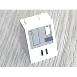 Slope 65 2 x 2 x 2 without Bottom Tube with SW Gunship Gray Panel Pattern Left (Sticker) - Set 7163