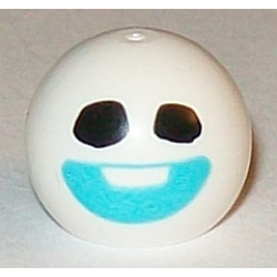 Technic Ball Joint with Black Eyes, Medium Azure Mouth Smile Pattern (Frozen Snowgie Head)