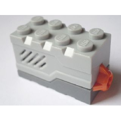 Electric, Sound Brick 2 x 4 x 2 with Light Bluish Gray Top and Roaring Animal Sound