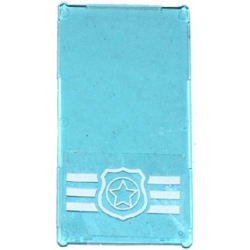Glass for Window 1 x 4 x 6 with Police Badge on 3 White Stripes Pattern (Sticker) - Set 60069