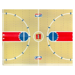 Plastic Part for Set 3428 - Tan Playmat with NBA Basketball Court Pattern