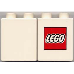 Duplo, Brick 1 x 2 x 2 with LEGO Logo Small Pattern Duplo, Brick 1 x 2 x 2 with LEGO Logo Small Pattern