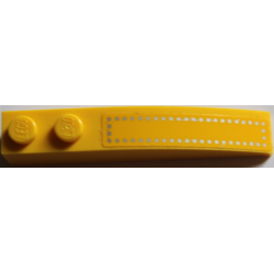 Slope, Curved 6 x 1 with 2 Studs with Silver Dots Pattern (Sticker) - Set 70909 Slope, Curved 6 x 1 with 2 Studs with Silver Dots Pattern (Sticker) - Set 70909