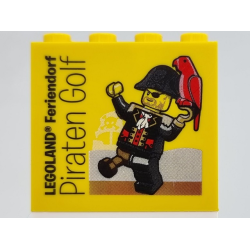 Brick 2 x 4 x 3 with Piraten Golf LEGOLAND Feriendorf Pattern (2022 Version) Brick 2 x 4 x 3 with Piraten Golf LEGOLAND Feriendorf Pattern (2022 Version)