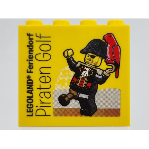 Деталь LEGO 30144pb361 Brick 2 x 4 x 3 with Piraten Golf LEGOLAND Feriendorf Pattern (2022 Version)