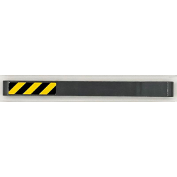 Technic, Liftarm Thick 1 x 11 with Black and Yellow Danger Stripes Pattern Model Left Side (Sticker) - Set 42098