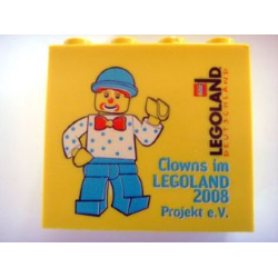 Brick 2 x 4 x 3 with Legoland Deutschland Clowns im Legoland 2008 Pattern