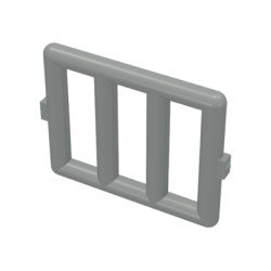 Bar 1 x 4 x 3 Window Grille - Light Gray
