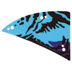 Plastic Part for Set 75572 - Wing Banshee Ikran Left Tailwing with Medium Blue, Dark Brown, and Dark Purple Skin Pattern