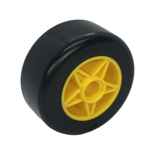 Деталь LEGO 6115pb02 Wheel 30 x 15 with Pin Hole with Molded Black Hard Plastic Tire Pattern