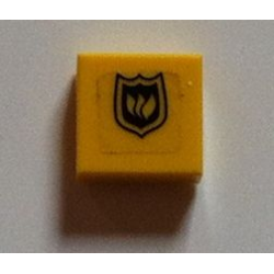 Tile 1 x 1 with Black Fire Logo Badge Pattern (Sticker) - Set 7240 Tile 1 x 1 with Black Fire Logo Badge Pattern (Sticker) - Set 7240