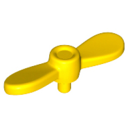 Minifigure, Propeller 2 Blade Twisted Tiny with Small Pin - Yellow