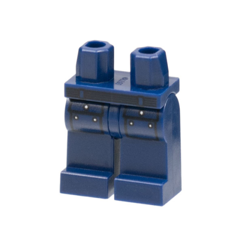 Деталь LEGO 970c00pb0377 Hips and Legs with Black Belt, 2 Pockets and Silver Buttons Pattern