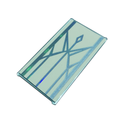 Glass for Window 1 x 4 x 6 with Metallic Light Blue Ice Crystals, Lines and Diamond Pattern (Sticker) - Set 43197