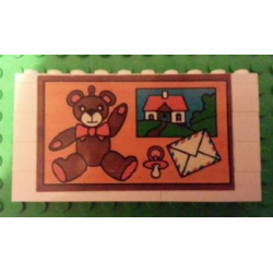 Stickered Assembly 10 x 1 x 4 1/3 with Teddy Bear Pattern (Sticker) - Set 5233 - 4 Brick 1 x 4, 4 Brick 1 x 6, 1 Plate 1 x 4, 1 Plate 1 x 6 Stickered Assembly 10 x 1 x 4 1/3 with Teddy Bear Pattern (Sticker) - Set 5233 - 4 Brick 1 x 4, 4 Brick 1 x 6, 1 Plate 1 x 4, 1 Plate 1 x 6