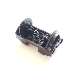 Train Wheel RC, Holder with Pin Slots with 2 Black Train Wheel RC Train with Pins (38339 / 38340)
