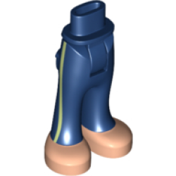 Mini Doll Hips and Trousers with Back Pockets with Light Nougat Feet and Sand Green Vertical Stripes Pattern - Thick Hinge Mini Doll Hips and Trousers with Back Pockets with Light Nougat Feet and Sand Green Vertical Stripes Pattern - Thick Hinge