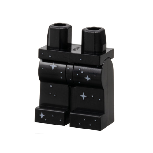 Деталь LEGO 970c00pb1624 Hips and Legs with White Dots and Sparkles / Stars Pattern