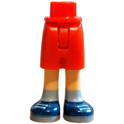 Mini Doll Hips and Shorts with Molded Medium Tan Legs and Printed Dark Blue Shoes with Light Bluish Gray Laces, Soles and Socks Pattern - Thin Hinge Mini Doll Hips and Shorts with Molded Medium Tan Legs and Printed Dark Blue Shoes with Light Bluish Gray Laces, Soles and Socks Pattern - Thin Hinge