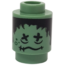 Brick, Round 1 x 1 with HP Shrunken Head Pattern