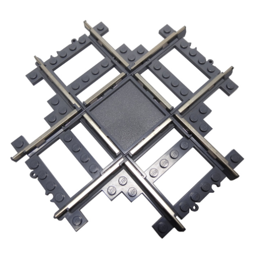 Деталь LEGO 32087c01 Train, Track 9V Crossing - Dark Bluish Gray