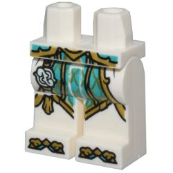 Hips and Legs with Robe Ends over Dark Turquoise Robe with Gold Trim, Tassle, and Boot Tips Pattern Hips and Legs with Robe Ends over Dark Turquoise Robe with Gold Trim, Tassle, and Boot Tips Pattern