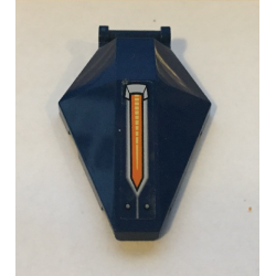 Windscreen 6 x 4 x 1 Hexagonal with Bar Handle with Yellow Bars in Orange Background within Silver Housing Pattern (Sticker) - Set 70358 Windscreen 6 x 4 x 1 Hexagonal with Bar Handle with Yellow Bars in Orange Background within Silver Housing Pattern (Sticker) - Set 70358