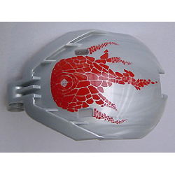 Bionicle Bohrok Windscreen 4 x 5 x 7 with Red Scales and Tahnok-Kal Logo Pattern Bionicle Bohrok Windscreen 4 x 5 x 7 with Red Scales and Tahnok-Kal Logo Pattern