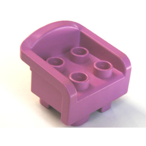 Деталь LEGO 6477 Duplo, Furniture Chair with 4 Studs, Curved Back and Feet