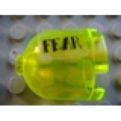 Brick, Round 2 x 2 x 1 2/3 Dome Top with Black 'FEAR' Pattern Model Right Side (Sticker) - Set 7786 Brick, Round 2 x 2 x 1 2/3 Dome Top with Black 'FEAR' Pattern Model Right Side (Sticker) - Set 7786