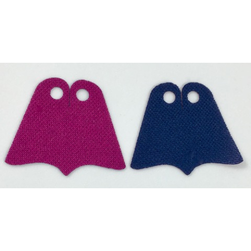 Деталь LEGO 28963 Mini Doll, Cape Cloth, Friends, Center and Side Points at Bottom, Short with 2 Small Top Holes with Magenta and Dark Blue Sides