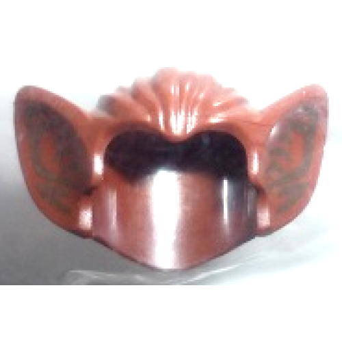 Деталь LEGO 10301pb05 Minifigure, Hair Bat Ears with Dark Brown Inner Ear Contour Lines Pattern