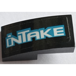Slope, Curved 2 x 1 x 2/3 with White and Dark Azure 'iNTAKE' Pattern Model Left Side (Sticker) - Set 60288 Slope, Curved 2 x 1 x 2/3 with White and Dark Azure 'iNTAKE' Pattern Model Left Side (Sticker) - Set 60288