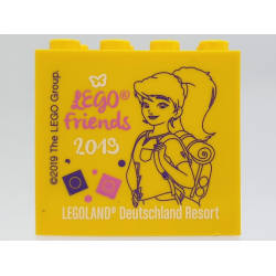 Brick 2 x 4 x 3 with LEGO friends 2019 LEGOLAND Deutschland Resort Pattern