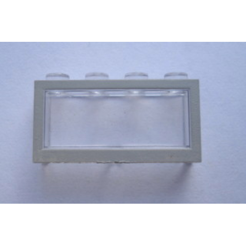 Деталь LEGO Mx1542pb02 Modulex, Window 1 x 4 x 2 with Gray Border Pattern