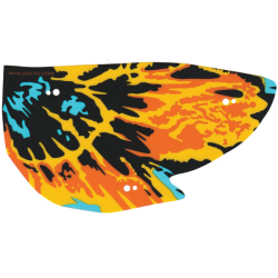 Plastic Part for Set 75576 - Wing Skimwing Right with Black, Yellow, Orange, and Trans-Light Blue Skin Pattern