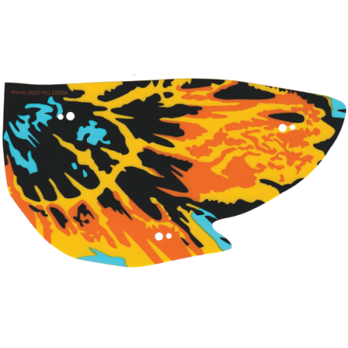 Деталь LEGO 75576pls01b Plastic Part for Set 75576 - Wing Skimwing Right with Black, Yellow, Orange, and Trans-Light Blue Skin Pattern