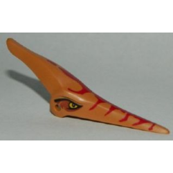 Dinosaur Head Pteranodon with Eyes and Dark Red Stripes Pattern Dinosaur Head Pteranodon with Eyes and Dark Red Stripes Pattern